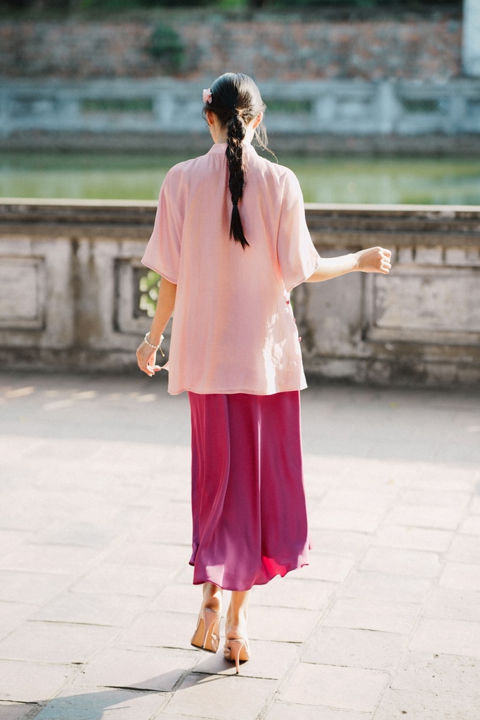 XÉO XỌ-MIDI SKIRT 2023 (FUCHSIA ROSE) (L)