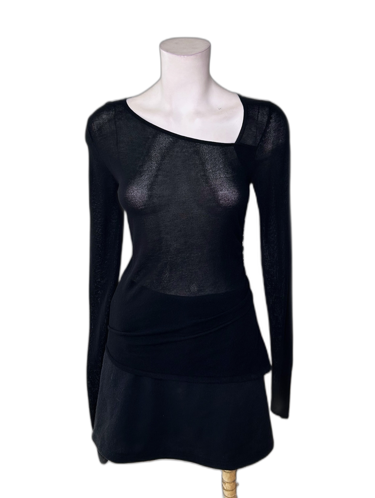 ZARA-KNIT SHIRT LONG SLEEVES TOP