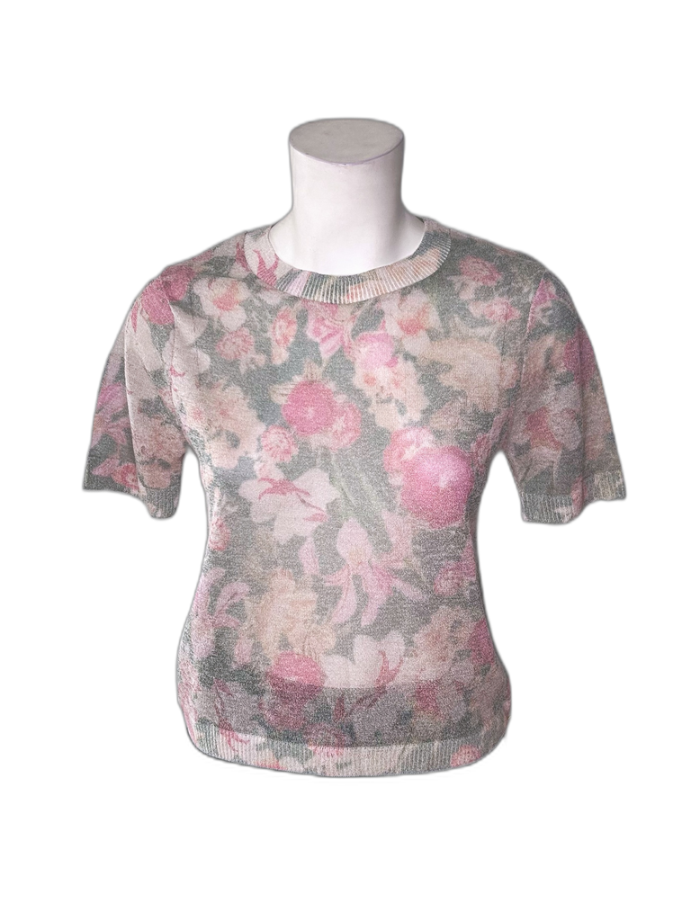 ZARA-KNIT SHIRT SHORT SLEEVES TOP