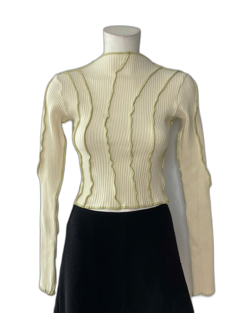 KERNE.MILK-LONG SLEEVES TOP