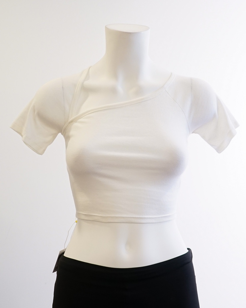 THE BLUE T SHIRT-CROPTOP