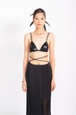 KHAAR.WORLD-BLACK SCRAPS BRALETTE