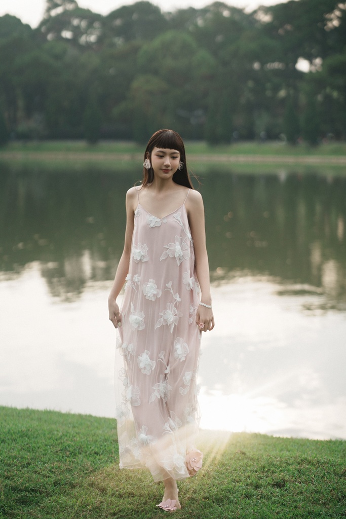 XÉO XỌ-MARITEA DRESS(PEACHSKIN) (S)