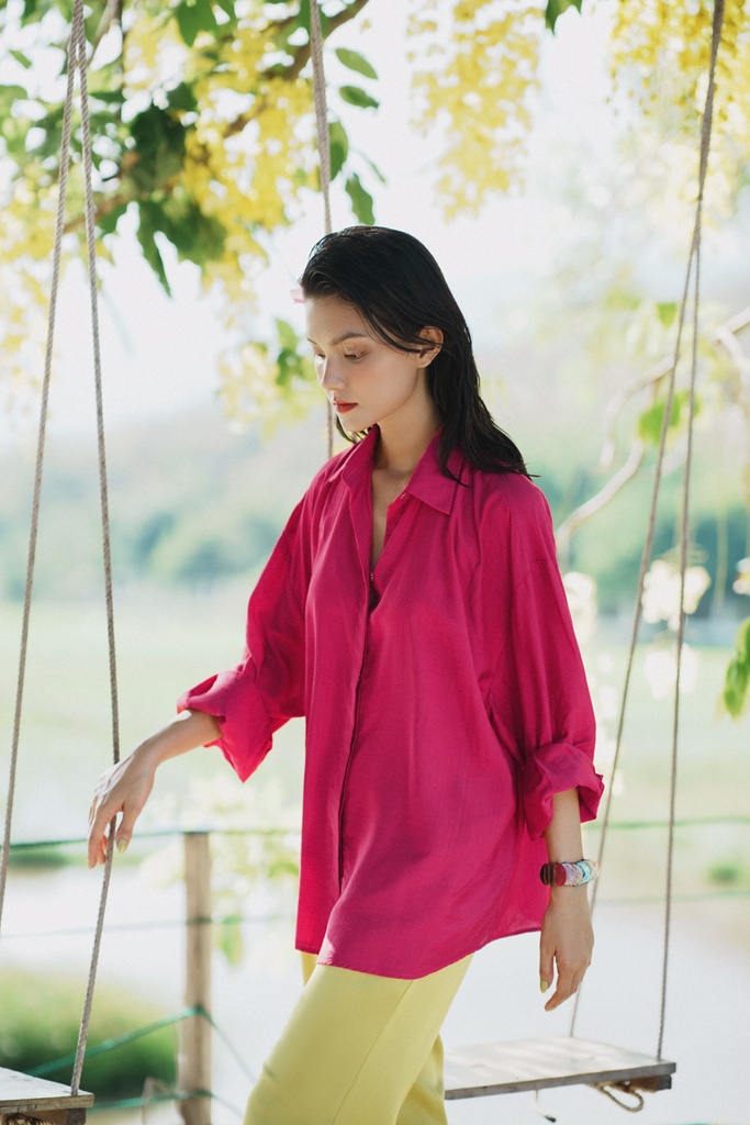 XÉO XỌ- ANNIE SHIRT (BRIGHT ROSE) (L)