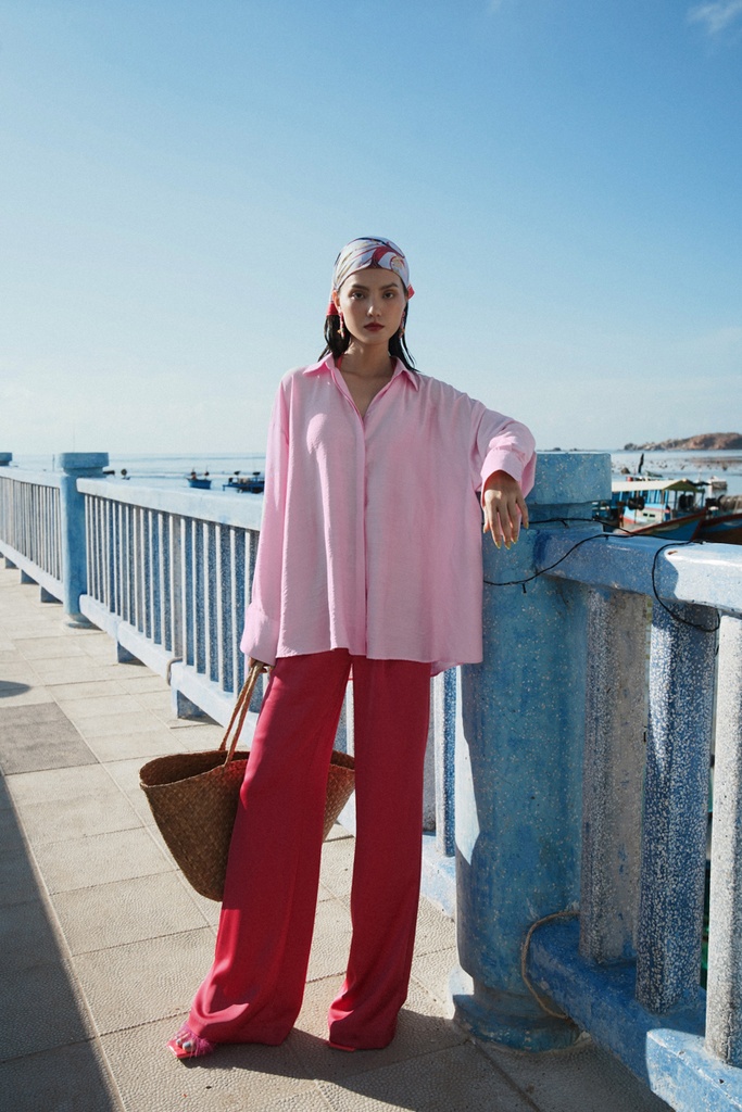 XÉO XỌ- ANNIE SHIRT (PINK TULLE) (L)