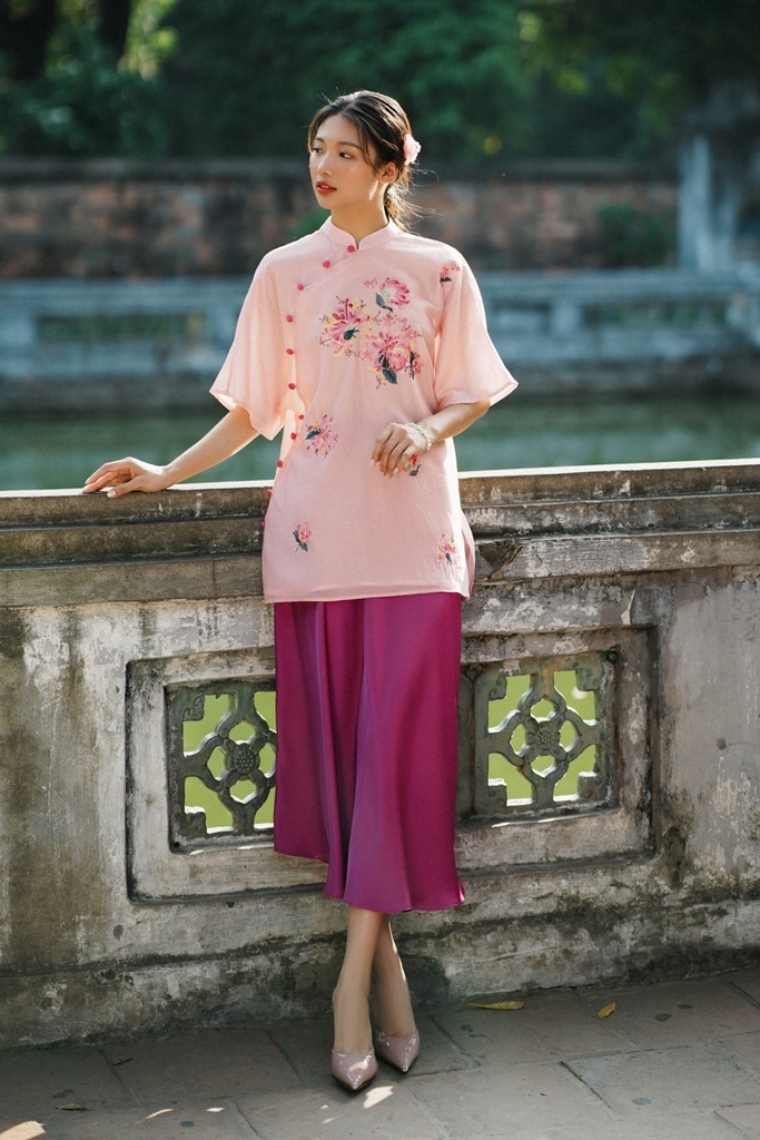 XÉO XỌ-MIDI SKIRT 2023 (FUCHSIA ROSE) (L)