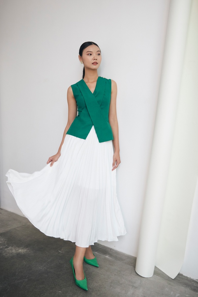 [S05312G-014] THANH TRUC TRUONG-MIDI SKIRT