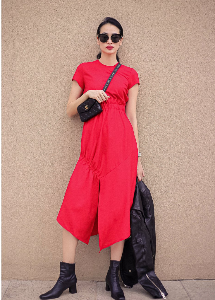 [S05312G-020] THANH TRUC TRUONG-MIDI DRESS