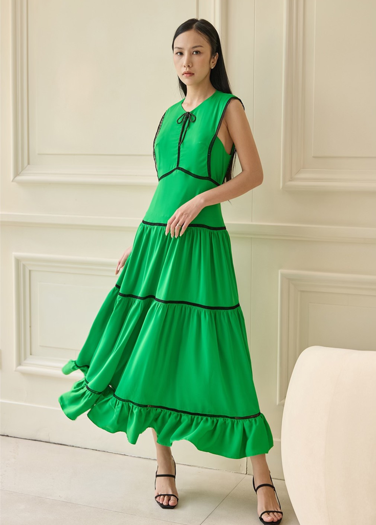 [S05312G-025] THANH TRUC TRUONG-MIDI DRESS