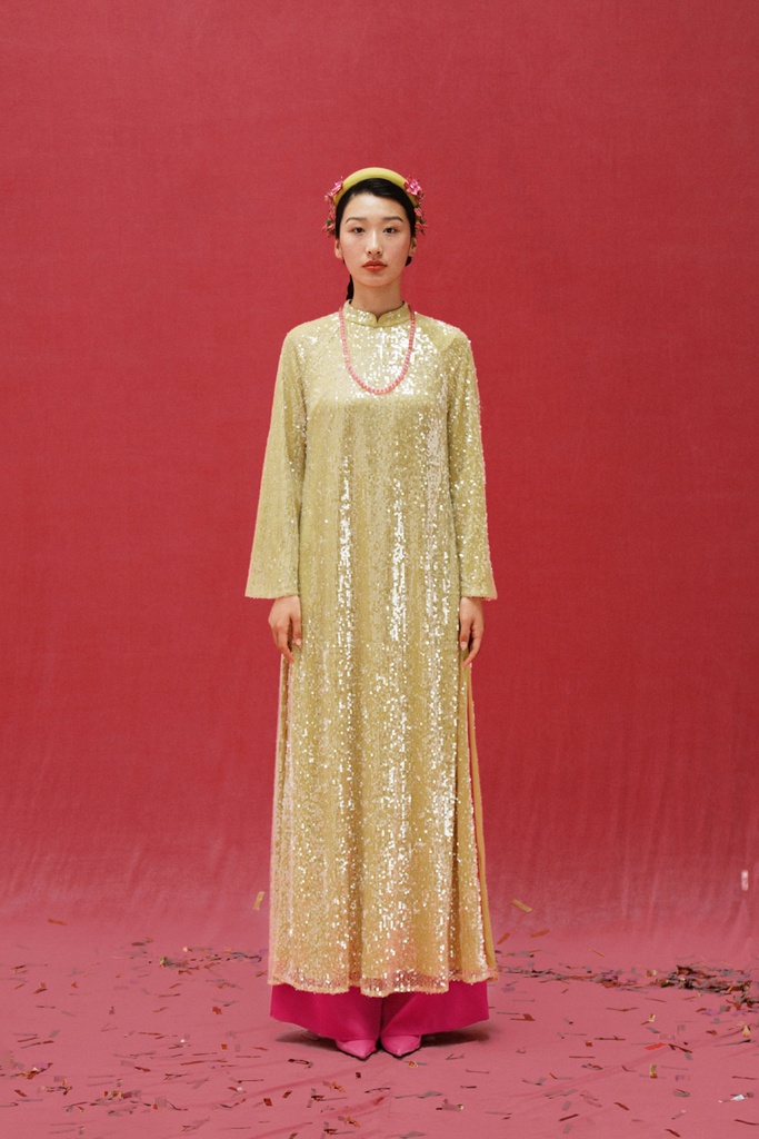 [S05383D-012] XÉO XỌ-ÁO DÀI HUỲNH SA (S)