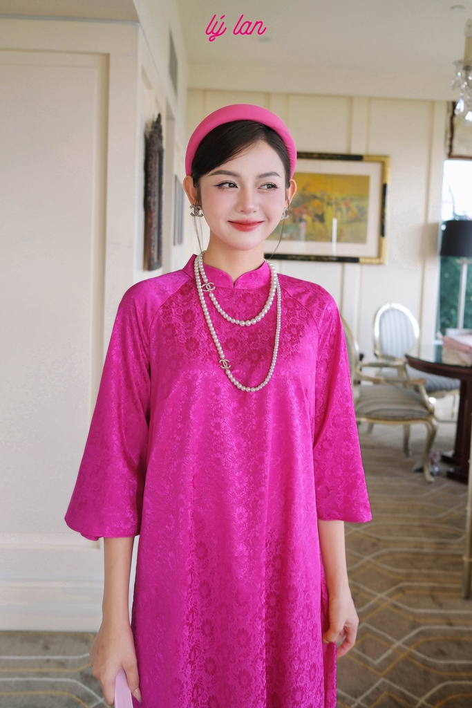 [S05384E-028] LÝ LAN-ÁO DÀI HỒNG LOAN (XL)