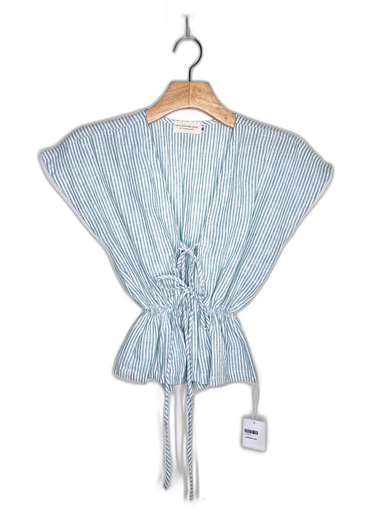 [S06090C-009] CÁ TRÍCH MÀU XANH- BLOUSE
