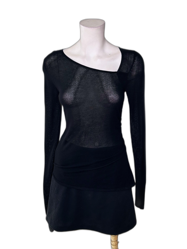 [S06815G-018] ZARA-KNIT SHIRT LONG SLEEVES TOP