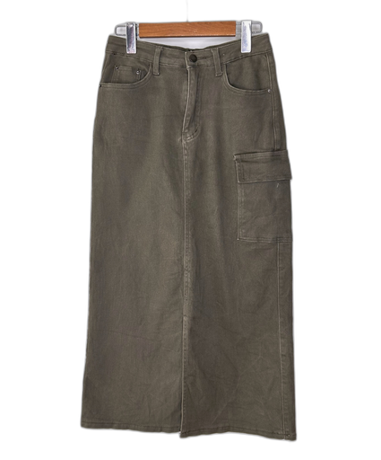 [S06876B-017] ASSORTED BRAND-MIDI SKIRT